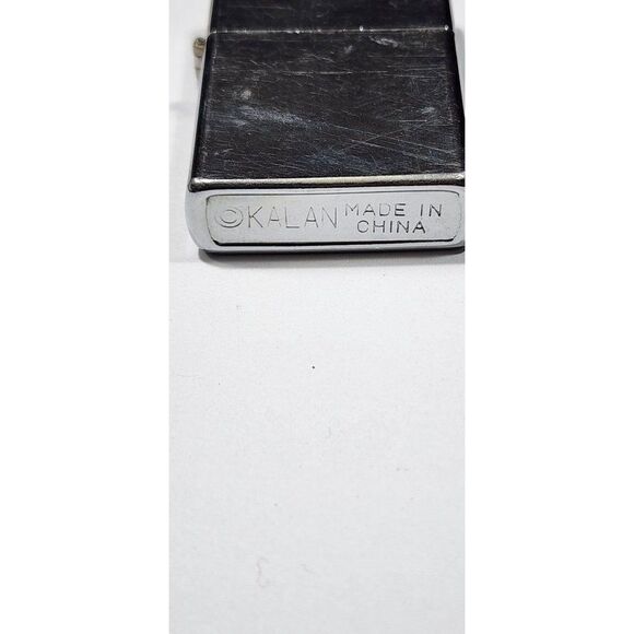 Kalan Vintage Flip Top Lighter, Plain Chrome - Picture 3 of 5